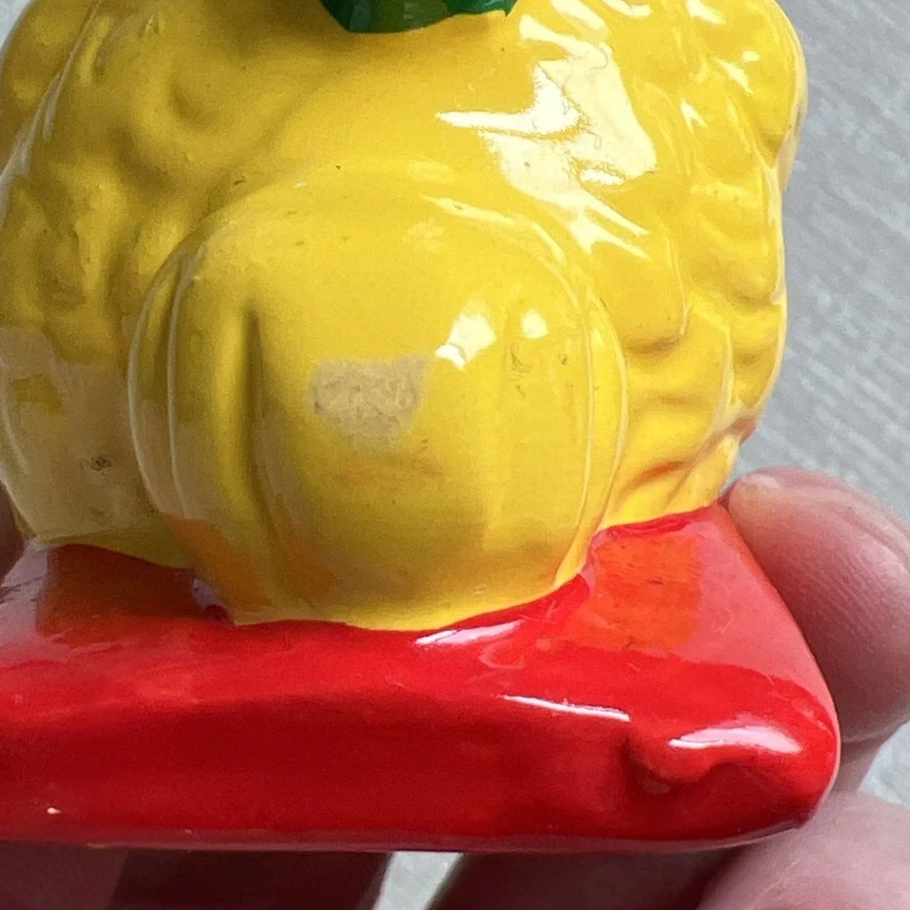 Vtg Big Bird Ornament Muppets Seasame Street‎ Ceramic Christmas 3x3 Jim Henson